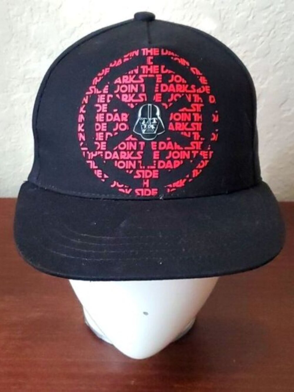 Star Wars Darth Vader Dark Side Snapback Hat Black Red Graphic Baseball Cap